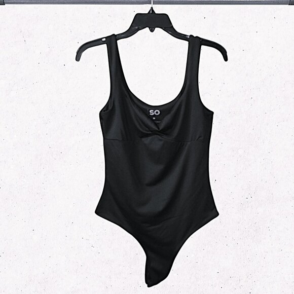 SO Goods for life Sleeveless Twist front Contour Double-Layer Bodysuit Size M - Picture 1 of 10